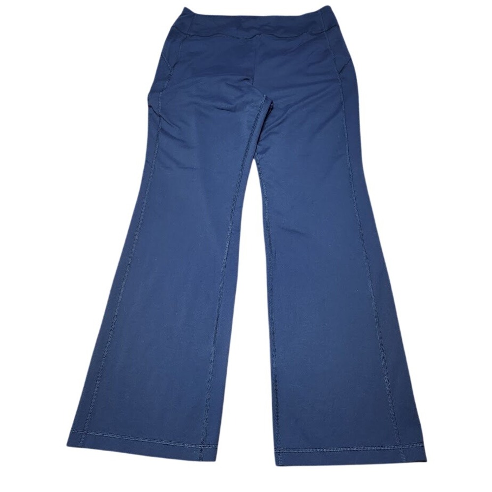 Duluth Trading Co NogaStretch Navy Blue Flare Leg Yoga Pants Medium x31  763